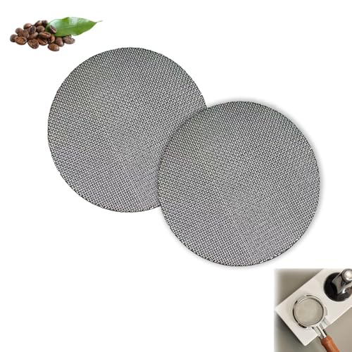 Lot de 2 Filtre à Café Expresso, 58,5mm Passoire à Expresso Puck Screen Tamis à Expresso 1 mm/1,7 mm D'épaisseur pour Porte-filtre 150 μm Acier Inoxydable 316 Réutilisable Passoire à Café