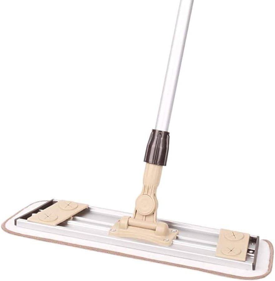HBJWOV Brown Mop, Professional Microfiber Mop for Hardwood, Laminate, Tile Floor Cleaning, Stainless Steel Telescopic Handle
