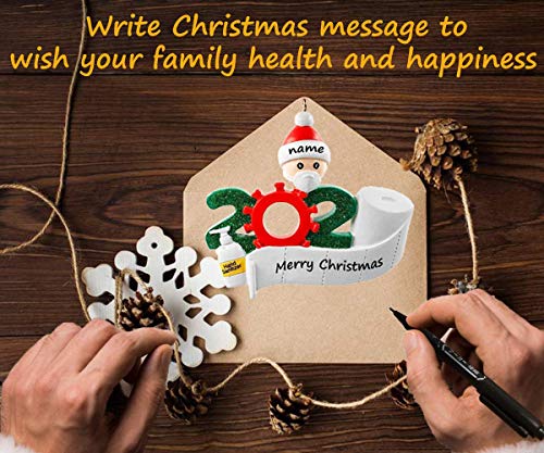 Christmas Ornament Kit, 2020 Customized Christmas Family Members DIY Quarantine Survivor Holiday Decorations Keepsake Tree Hanging Creative Gift for Family - Thumbnail 4
