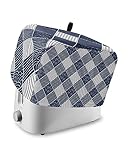 Toaster Cover with Pockets Stripes Clouds Texture Blue Bread 4 Slice Toaster Oven Covers for Kitchen, Abstract Dustproof Cover for Small Appliance Cover Fingerprint Protection, Bread Machine Cover