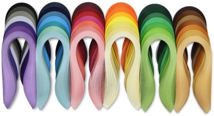 Single Color Paper Quilling Strips 48 Colors for Choice 54cm Length One ...