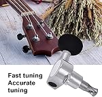 2L2R Ukulele Tuning Pegs 4 String Guitar Fully Enclosed Locking Tuner Machine Heads Silver Balck