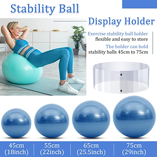 6 Pcs Exercise Ball Holder Yoga Exercise Stand Stability Storage Stackers Clear Plastic Holder for Different Size Stability Yoga Balls Storage Display - Image 5