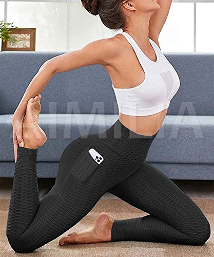 Butt Lifting Anti Cellulite Leggings for Women High Waisted Yoga Pants Workout Tummy Control Sport Tights - Thumbnail 6