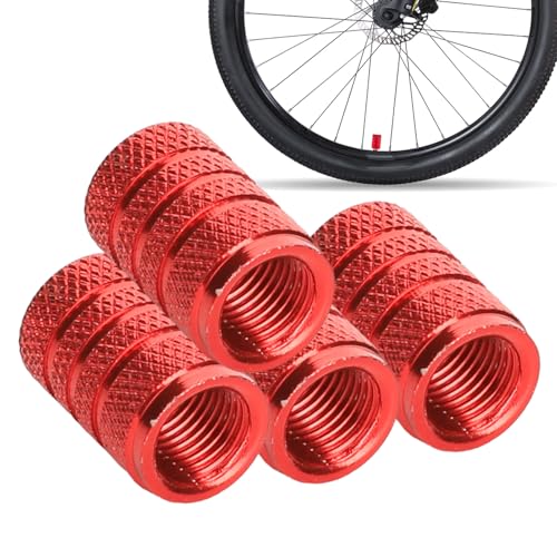 Derwrtup Reifenventilabdeckung, Reifenventilabdeckungskappen - 4 Stück staubdichte Ventilabdeckungen | Ventilstaubkappen aus Aluminiumlegierung, Reifendichtring-Radluftkappenabdeckung,