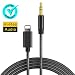 Produktbild Auto AUX Kabel für iPhone,3.5mm Aux Kabel auf für iPhone 11/7/8/ X/8 Plus/XS MAX/XR/iPod/iPad zum Kopfhörer Stereo Autoradio/Lautsprecher/Kopfhörer Adapter (Nylon geflochten, 3.3ft) Dunkelschwarz