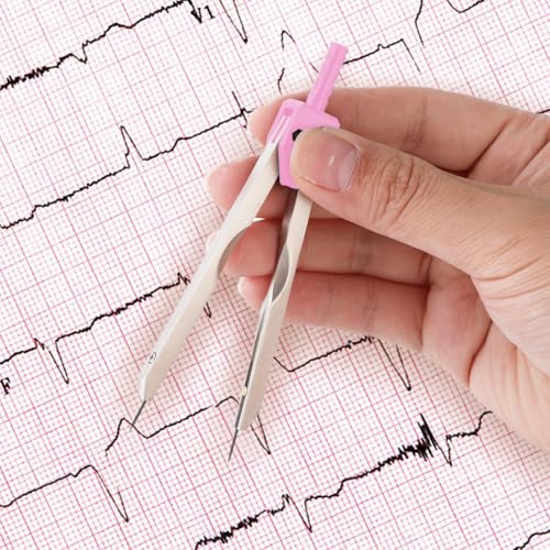 Calibrador ECG rosa Thinp para medición con regla miniatura 5