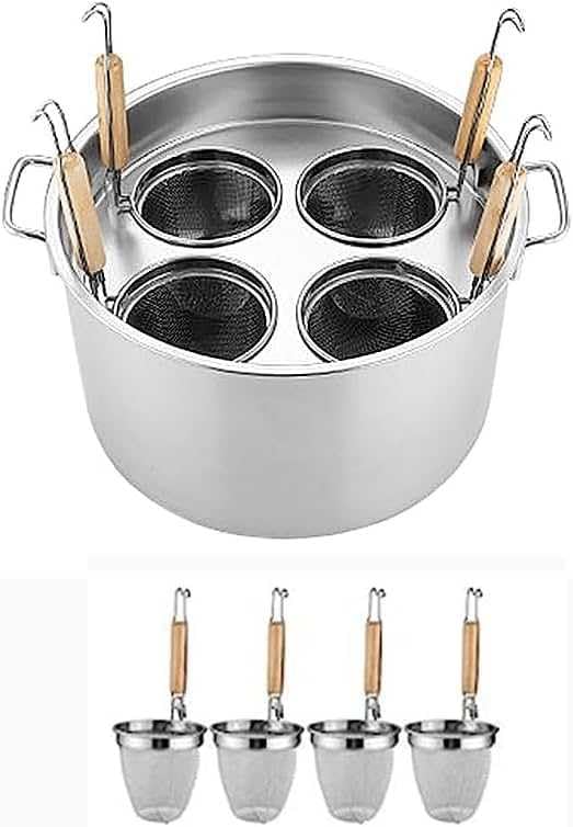 Stainless Steel Pasta Cooker Insert Set with Divider &amp; Colander – Perfect for Boiling Noodles &amp; Vegetables Efficiently, Durable Kitchen Essential