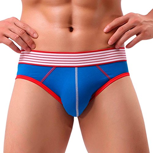 Ropa Interior Transparente para Hombres Calzoncillos Sexy Hombre Slips Pantalones Cortos Tangas Lenceria Hombre Erotica Boxers para Hombre (XL, Azul)