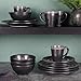 Gibson Dragonstone 16 pc Dinnerware Set Grey Stoneware, Gray -