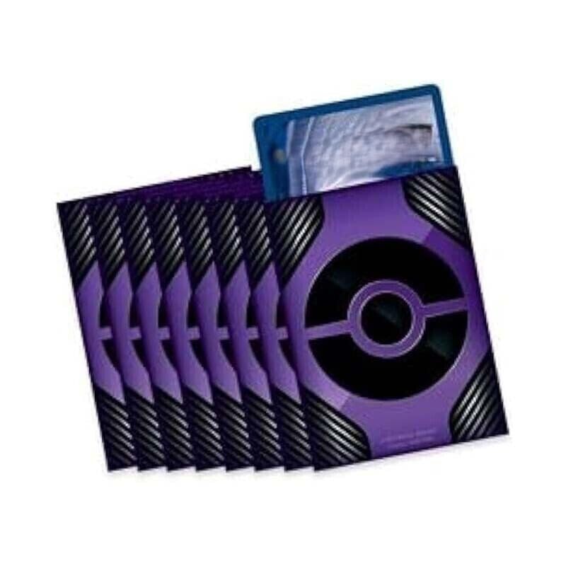 Elite Top Trainer Box Sleeves Matte for Cards, Card Sleeves, Pack of 65, for Trading Cards Games with BB-Toy-Trades Shipping Protection (Pokeball Purple)