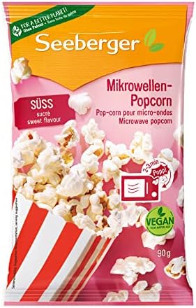 Seeberger Mikrowellen-Popcorn süß mit Sonnenblumenöl (24 x 90 g)