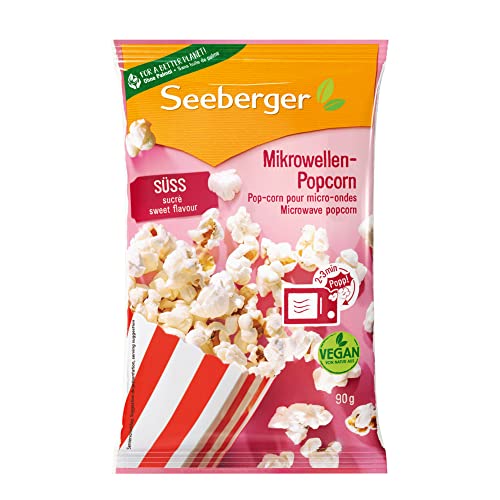 Seeberger Mikrowellen-Popcorn süß mit Sonnenblumenöl (24 x 90 g)