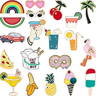 20 Pieces Cute Enamel Lapel Pin Set Cartoon Brooch Pin Badges Brooch Pins