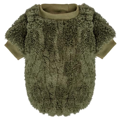 Image of FabriCastle Dog Sweater, 3-Pack Dog Clothes & Coat, Pet Jacket for XS Small Dogs Boy or Girl, Soft and Warm Cat Sweaters Doggy Apparel Costumes Christmas (Dark Teal,Army Green,Dark Grey, X-Small)
