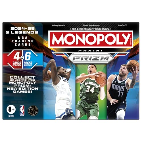 Monopoly Panini Prizm: 2024-25 and Legends NBA Trading Cards Booster Box | Collect or Use with Monopoly Panini Prizm: NBA Edition Games | Ages 8+ by Hasbro Gaming - Image 2