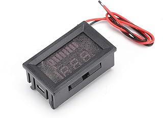 Battery Capacity Voltage Meter, DC Digital Electromobile Voltage Meter Display Lithium Battery Gauge Voltmeter for 12V-72V Battery Car,Lithium Battery 12V-72V (Red)