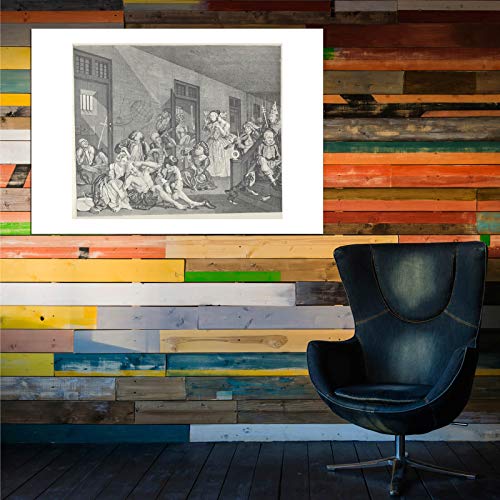 William Hogarth A Rake's Progress Plate 8 affiche encadrée grand format mat XL