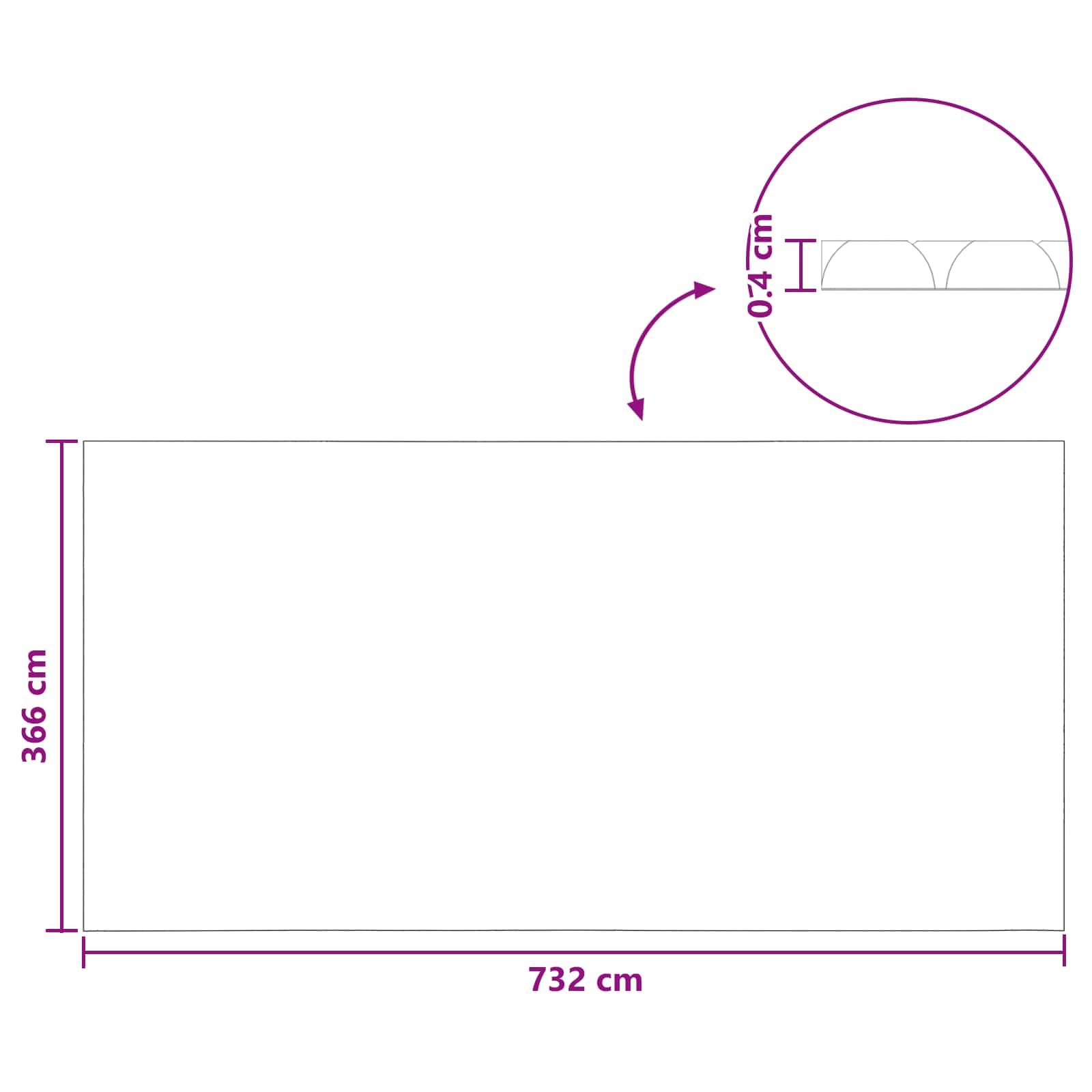 Copertura solare per piscina in PE con camere d'aria, 732 x 366 cm, quadrata, robusta pellicola solare per piscine e vasca idromassaggio, resistente all'acqua e agli strappi, riduce