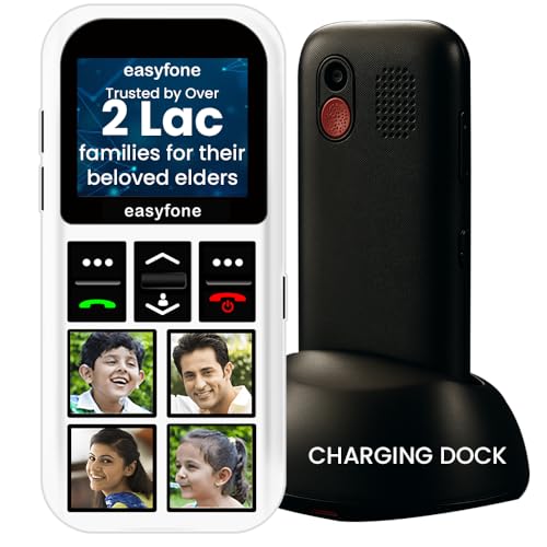 Image of easyfone Star - Senior Safety Phone with GPS Tracking, SOS Button, Auto Call Back, Discreet Listening, No Internet, Photo Speed Dial, Caregiver App, Long Battery, Dock Charger - by SeniorWorld