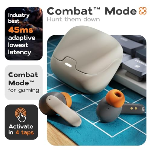 Image of iFAST True Wireless Stereo in Ear Earbuds with Quad Mic ENC | Low Latency Gaming | Type-C Fast Charging | 100 Hours Long Playtime Charging Case | Bluetooth 5.3 Earbuds TWS[ Ivory ]