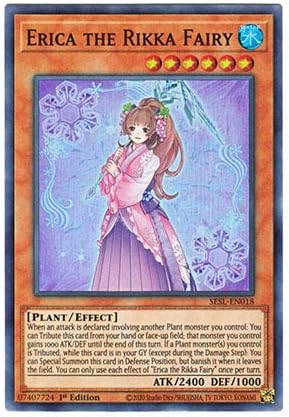 Amazon Co Jp 遊戯王 英語版 Sesl En018 Erica The Rikka Fairy 六花精エリカ スーパーレア 1st Edition ホビー 通販