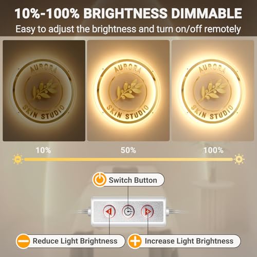 Image of Custom LED Business Logo Backlit Sign | Adjustable brightness, acrylic construction, office reception, corporate lobby, company branding, illuminated display