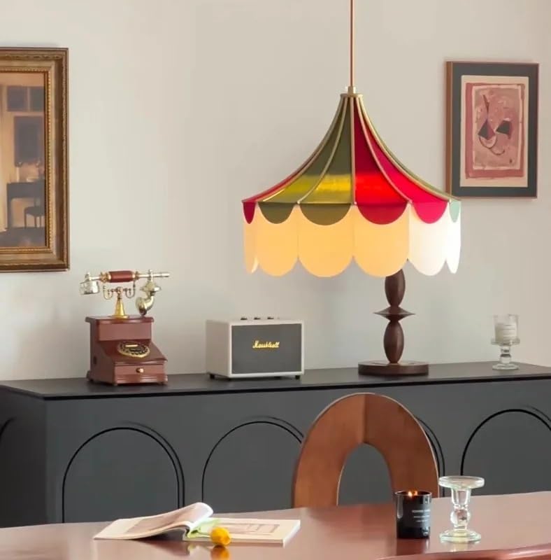 Luminaire suspendu nordique en tissu blanc froid pour café et salon