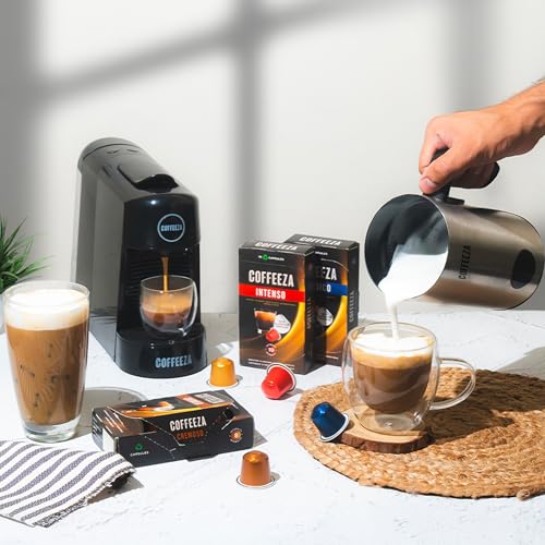 Image of COFFEEZA Finero Next Pod Coffee Machine with New Milk Frother Pro (Combo) - 20 Bar Pressure| Perfect Coffee Maker for Espresso, Latte & Cappuccino | 1-Year Warranty