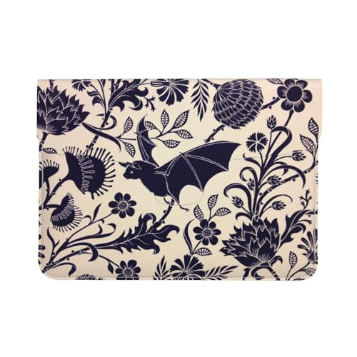 Housse ordinateur 13 pouces en cuir noir et blanc fine et antichoc