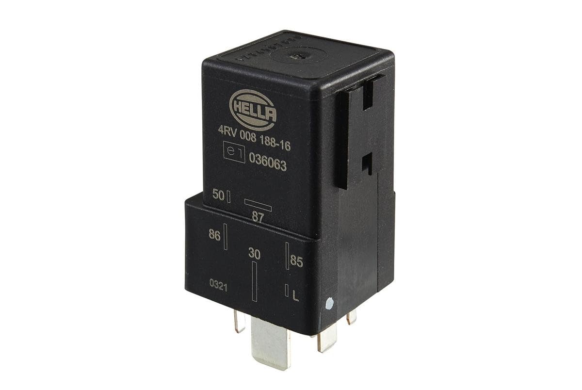 Hella 4RV 008 188-161 Control Unit, Incandescent Time, 12V, 6a... Poles, Preheating Time 8sec., Without External Temperature Detection