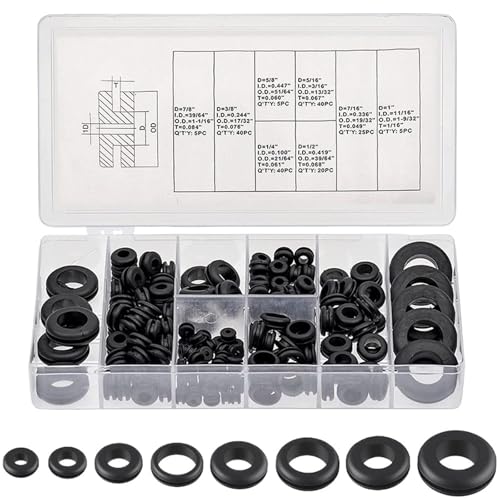 Kit œillets en caoutchouc 180 pièces pour éliminer la friction des câbles