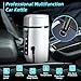 Car Electric Kettle: 12V/24V Portable Water Boiler Heated Travel Mug,Multiple Temperature Adjustable Coffee Tea Truck Cup with 304 Stainless Steel Dry Burn Protection & Handy Cup Bag