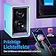 EDIFIER QR65 Aktive Design-Monitorlautsprecher (70 Watt) mit RGB-Lichteffekten, 3X USB TurboGaN-Schnellladeports und Subwoofer-Ausgang, weiß