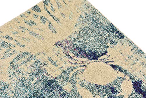 Unique Loom Positano Collection Coastal Modern Coral Lobster Shells Light Blue Area Rug (5' x 8') - Image 15