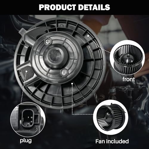 Image of 700191 Front AC Heater Blower Motor Fan Fit for Cadillac Escalade for Chevy Avalanche 1500 2500 Silverado 1500 2500 3500 for GMC Sierra 1500 2500 3500 for Hummer H2 88986838, 89019301