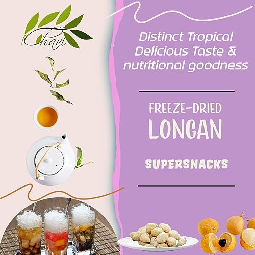 image for CHAVI Freeze-Dried Longan - 2 Oz - Healthy 1 Ingredient Superfood Supe
