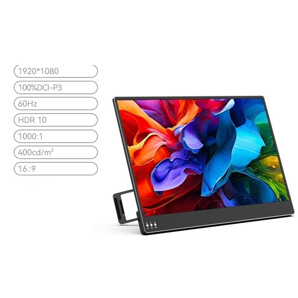 Monitor portatile da 13,3 pollici Full HD (1080p) 1920 x 1080, connettività USB-C Secondo schermo for il lavoro Monitor per Smart Working