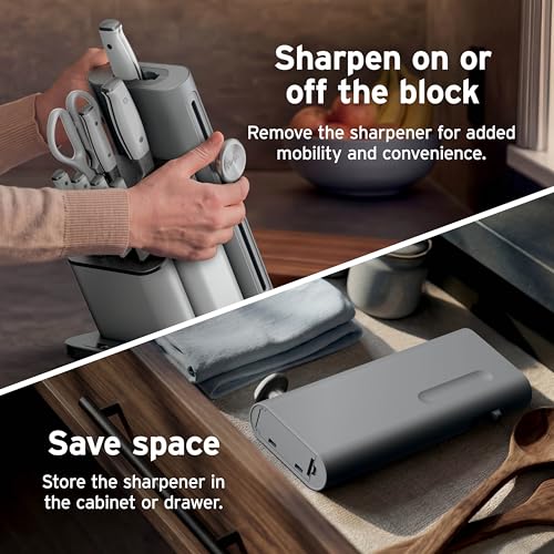 Image of Ninja NeverDull 10-Pc German Steel Knife Set, Light Grey, NK32010GY1