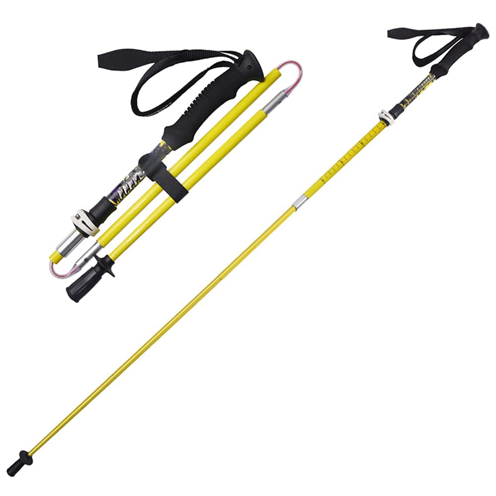 Bastones de Trekking para Caminar, Bastones de Trekking de Carbono Plegables ultraligeros Bastones de Senderismo de Cinco Secciones para Exteriores para mochileros Camping Adventure