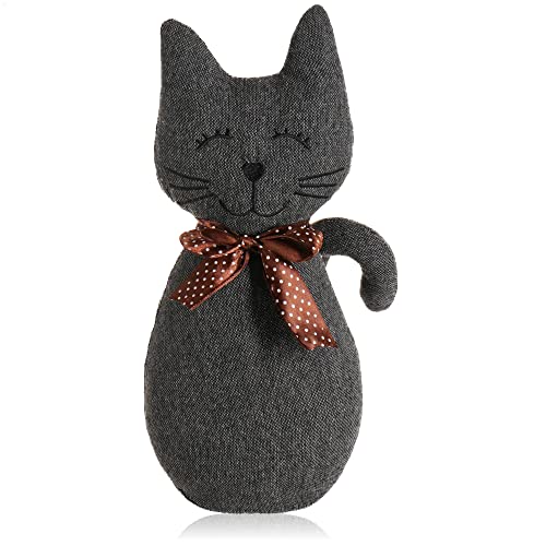 COM-FOUR® Fermaporta a forma di gatto, accessorio domestico funzionale, fermaporta per finestre e porte, ideale per correnti d'aria (Il gatto Krissy)