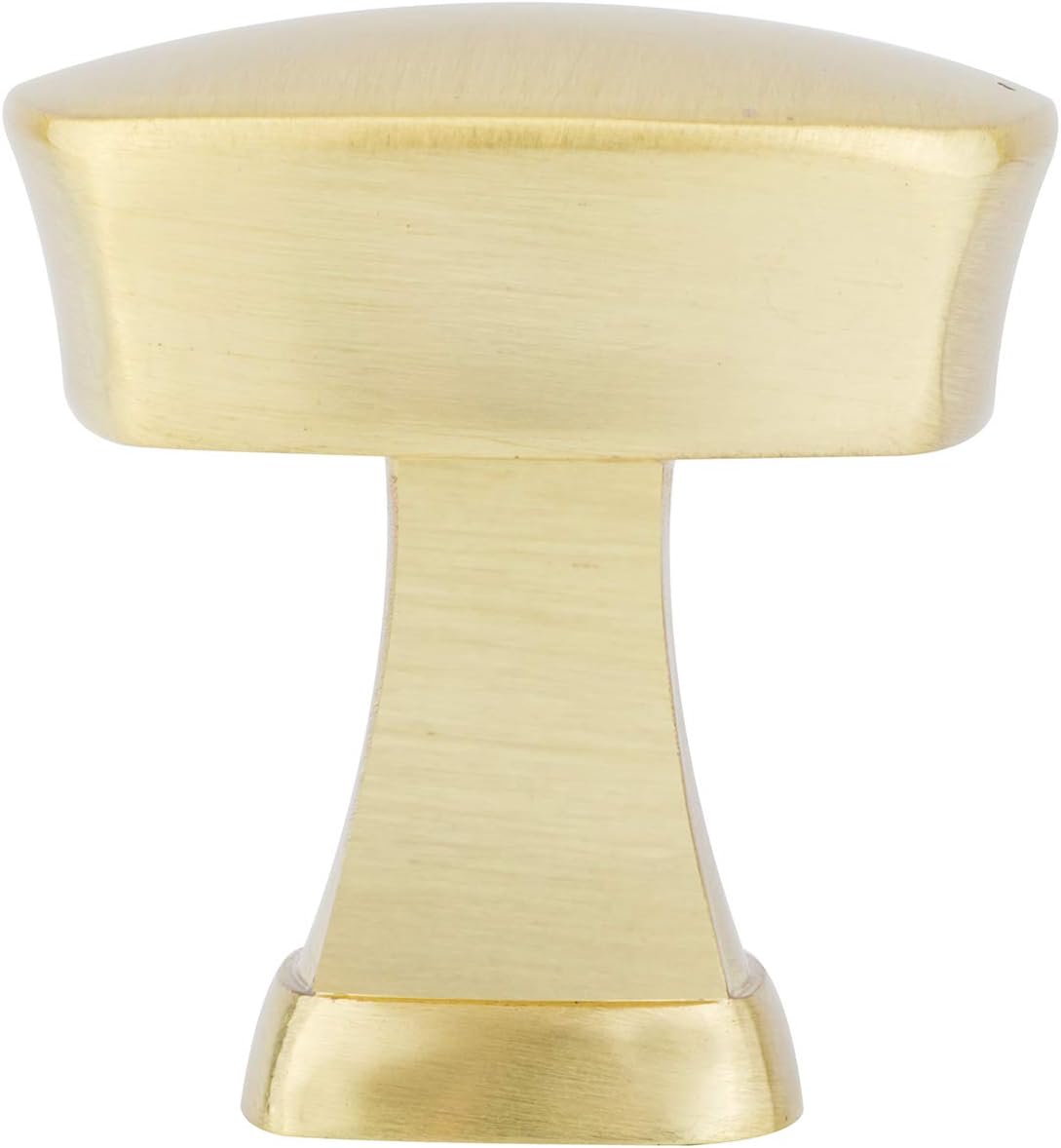 Amazon Basics Rounded Square Cabinet Knob, 1.26-inch Diameter, Brushed Brass, 10-pack