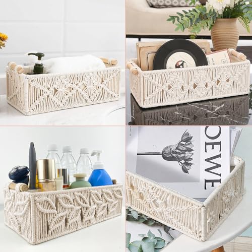 Panier de rangement macramé pour trier le désordre de la maison - 7