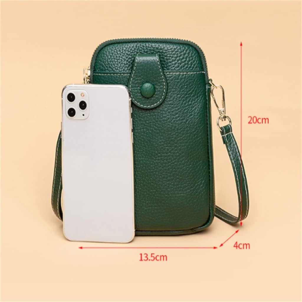 Leather Mother's Mobile Phone Messenger Bag Women's Vertical Coin Pocket Mini