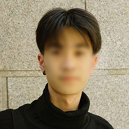 Brincos masculinos de uma peça folheados em titânio sem argola para orelha, preto
