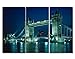 Produktbild Apalis Leinwandbild Tower Bridge Triptychon London Themse England Großbritannien, Leinwand, Leinwandbild XXL, Leinwanddruck, Wandbild