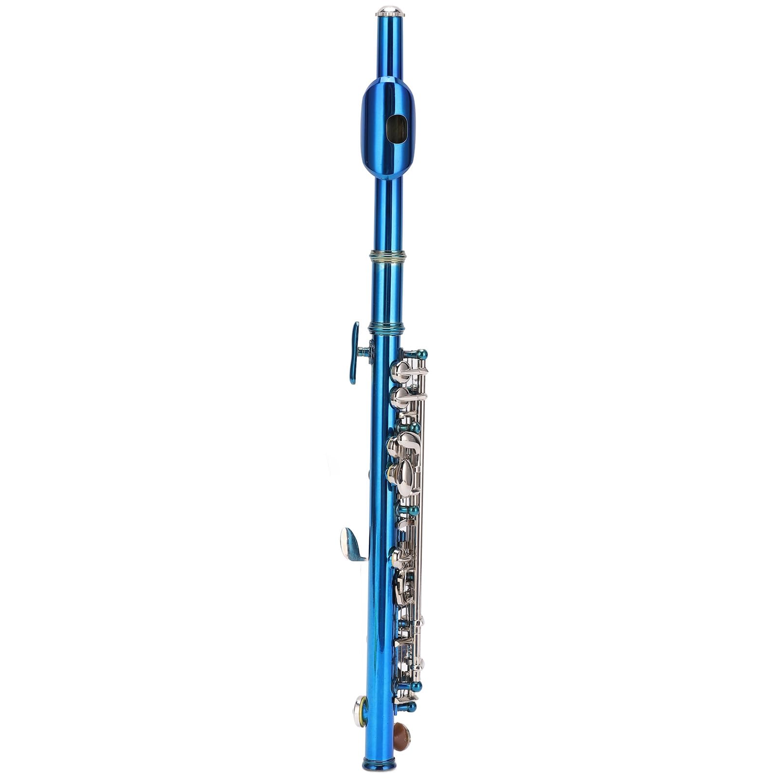 Focket Flauto Piccolo, Cupro Blue E Key Francese 6 Fori Flauto per Principianti Piccolo Professionale con Cacciavite Strumenti di Pulizia in Pelle PU per Principianti
