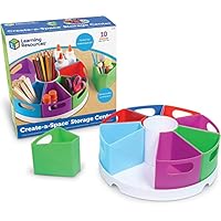 Learning Resources Create a Space Storage Center - Toy Desk Organizer, Classroom Workspace Must Haves, Homeschool Organization, Arts & Crafts, Caddy, Office & Teacher Supplies