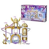 My little Pony: A New Generation Königliche Schlossrutsche, 56 cm großes Schloss-Spielset mit 2 Seilrutschen, Princess Petals Figur