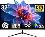 Gawfolk 32 inch 4K PC Monitor, UHD 3840 x 2160p 60HZ Computer Monitors VA Screen for Home & Office, Support HDMI 2.0, DP 1.4 (black)